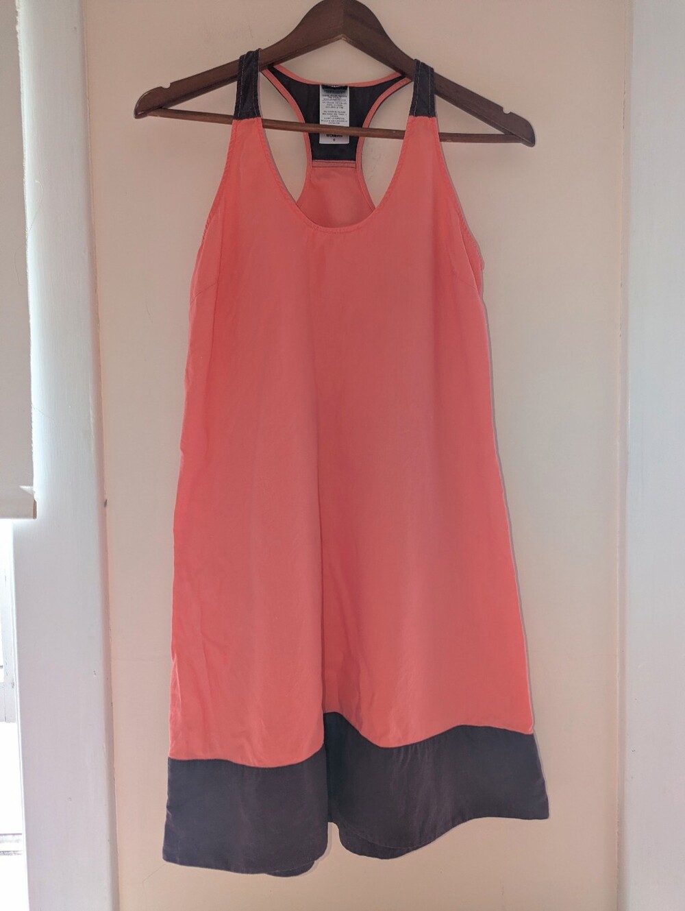 Patagonia W's Seahurst Dress Sheath Colorblock Coral Brown Medium